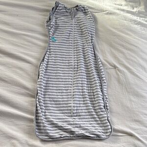 Love to Dream Gray and Teal Striped Sleep Sack